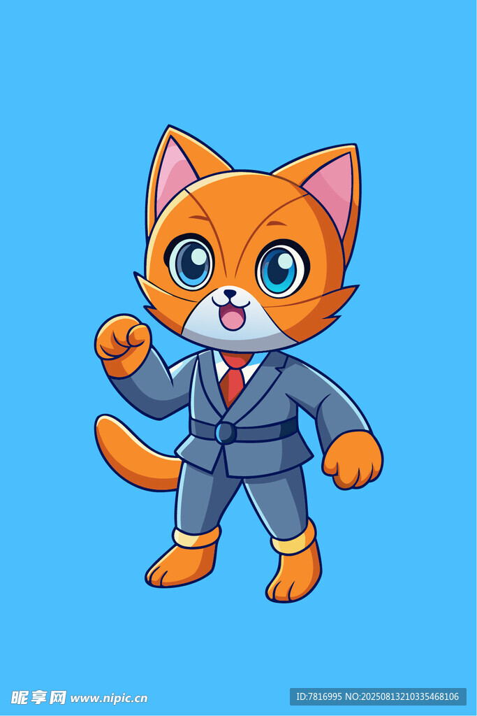 穿西装的可爱猫咪