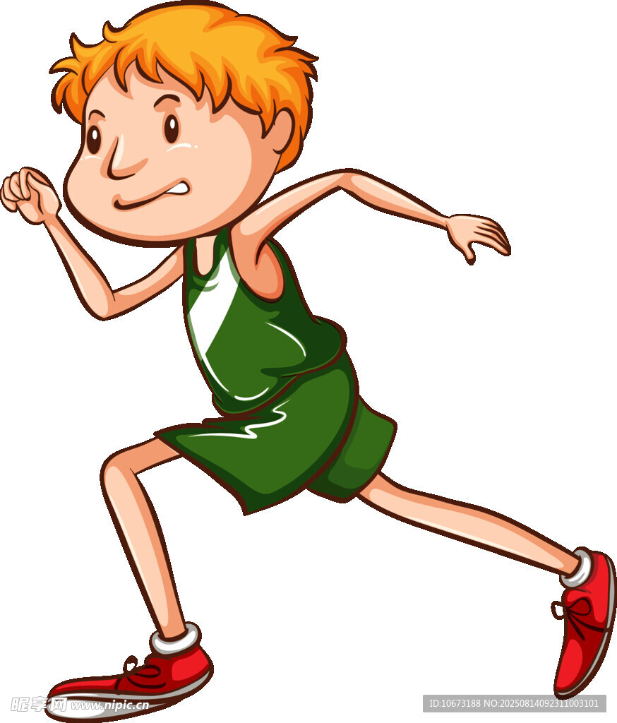 奔跑的活力少年