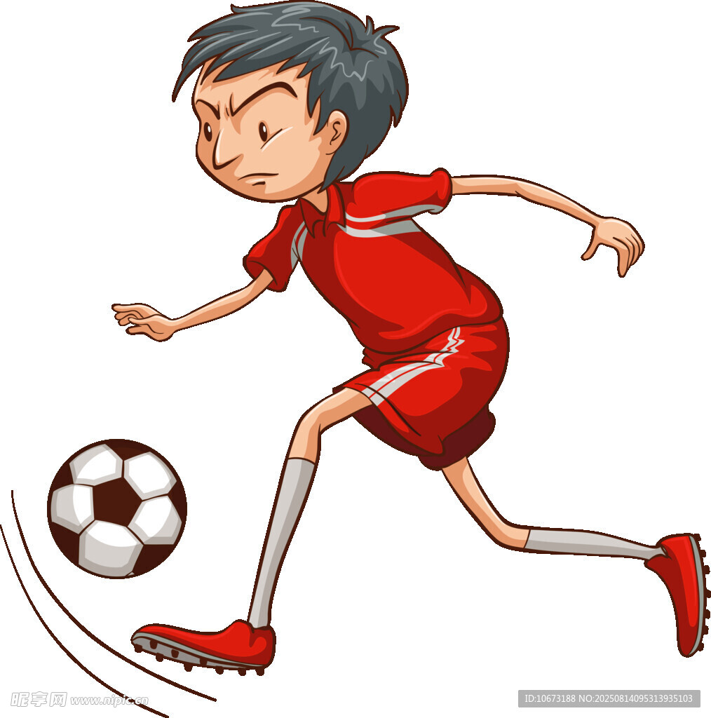 奔跑的足球少年