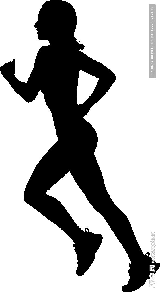 女性跑步者剪影