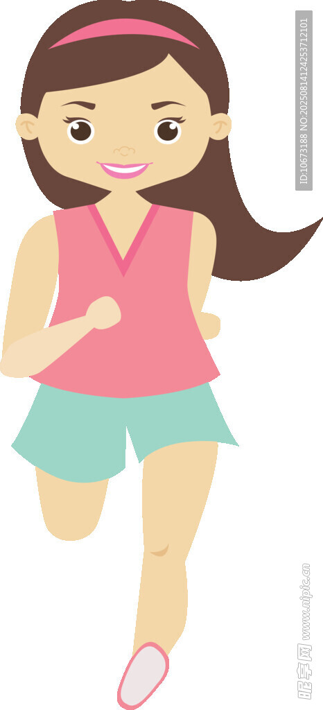 活力女孩户外跑步瞬间