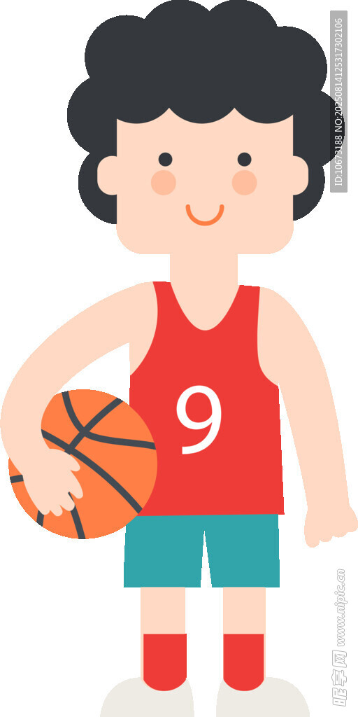 穿9号球衣的篮球男孩
