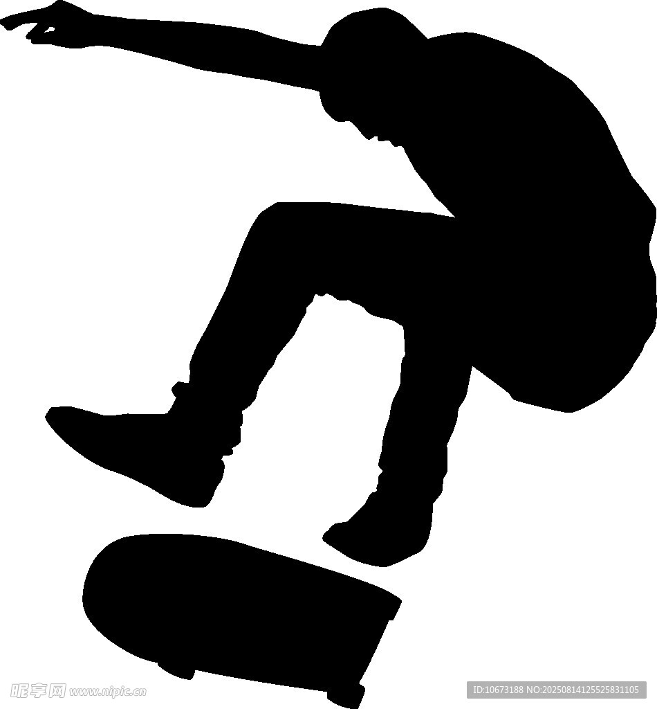 滑板者空中酷炫剪影