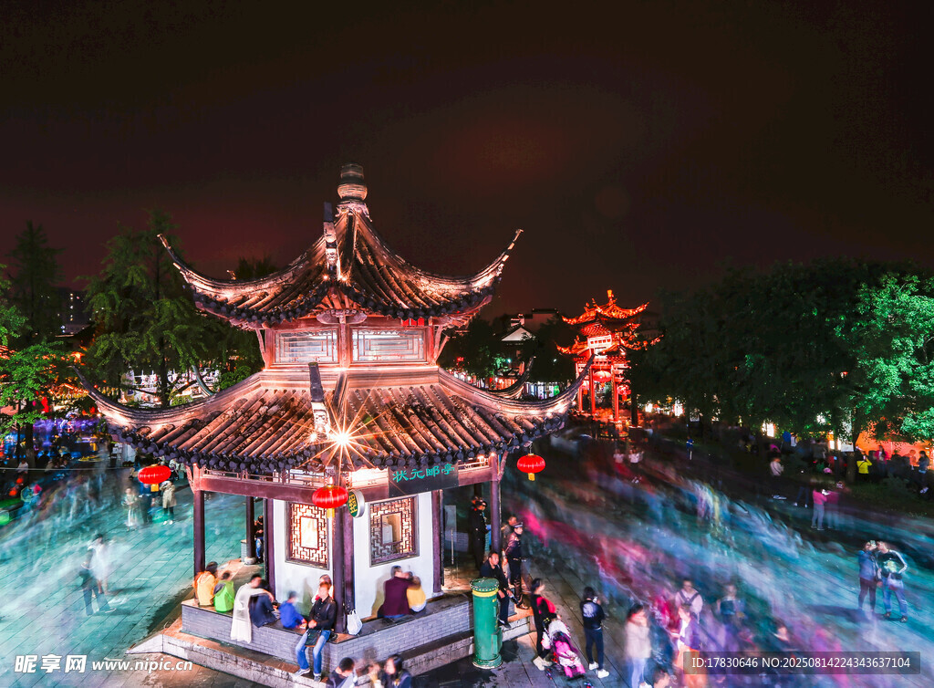南京夫子庙夜景图