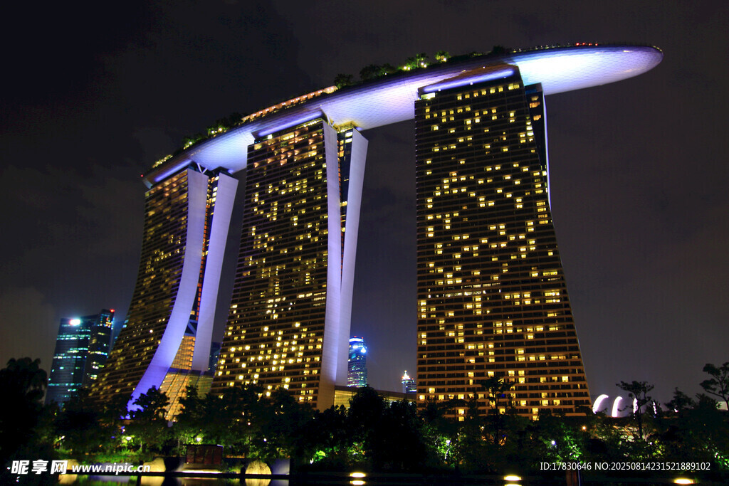 新加坡滨海湾金沙夜景