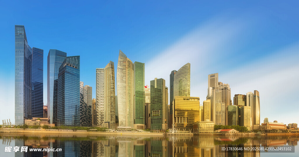 现代都市天际线美丽景观