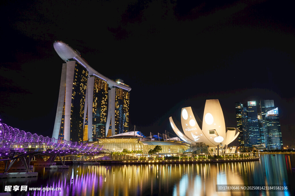 新加坡滨海湾璀璨夜景