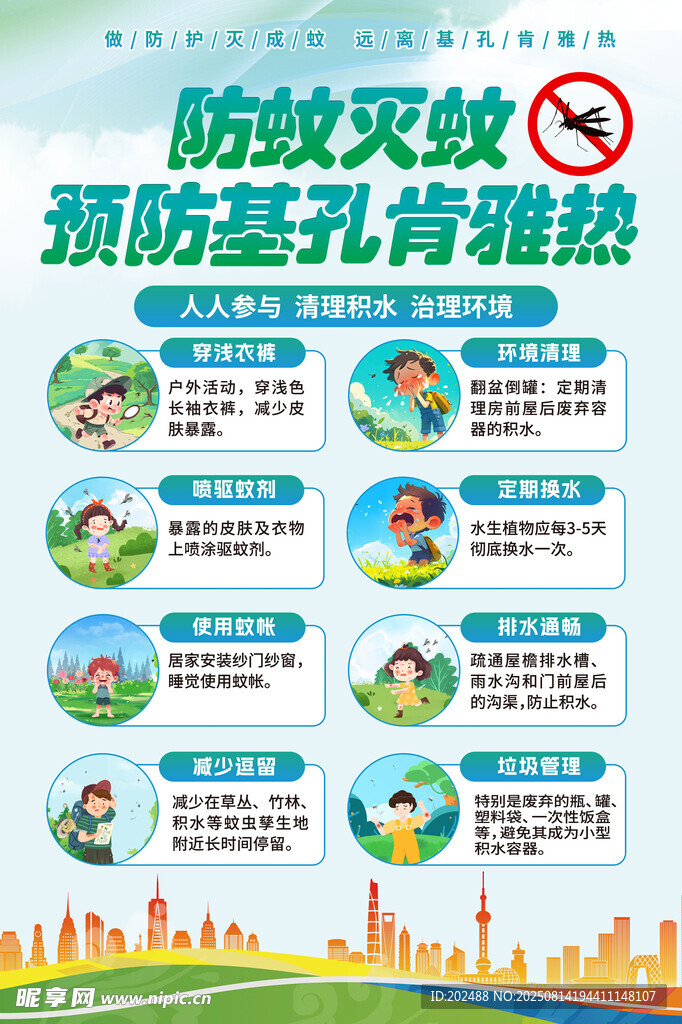 预防基孔肯雅热宣传海报