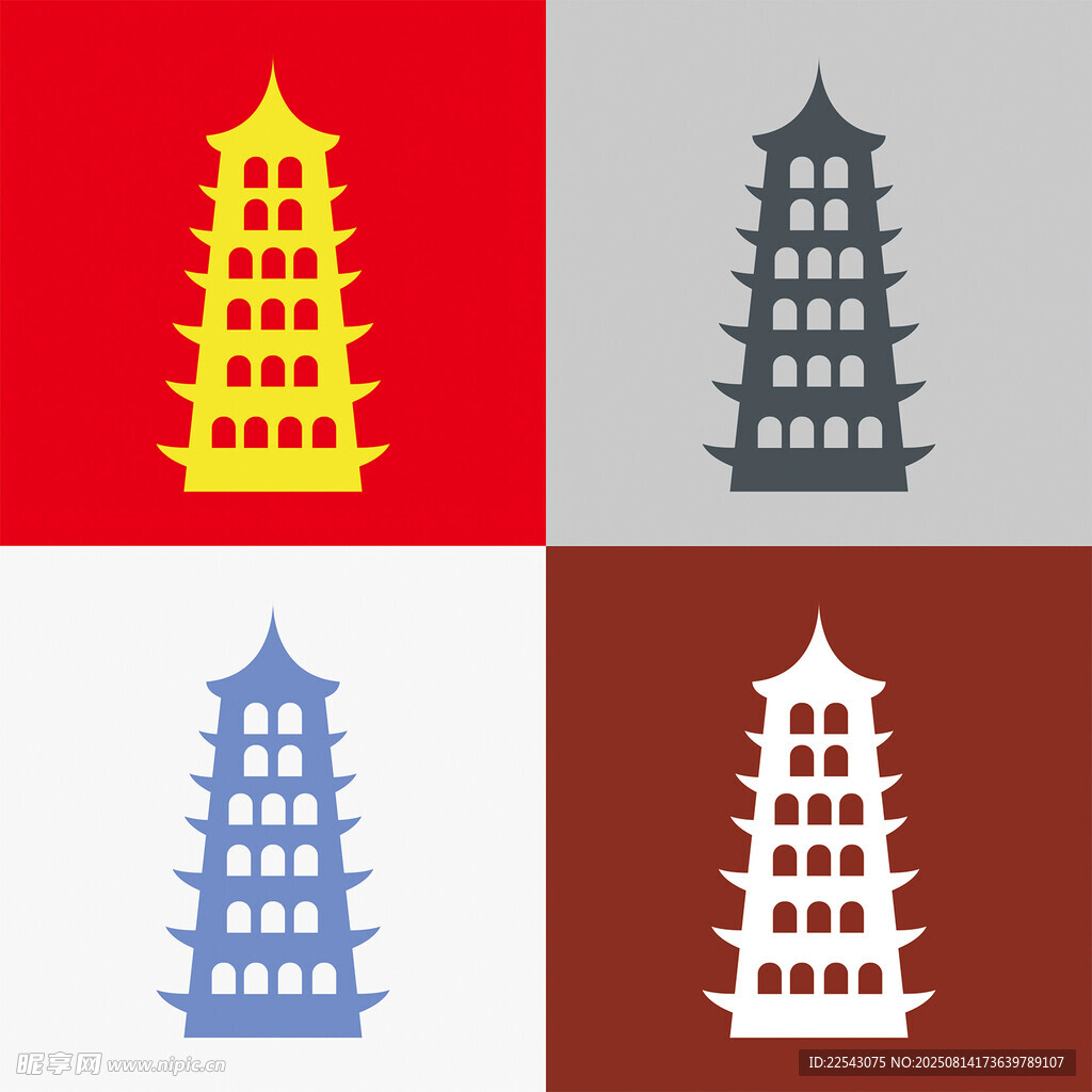 塔插画