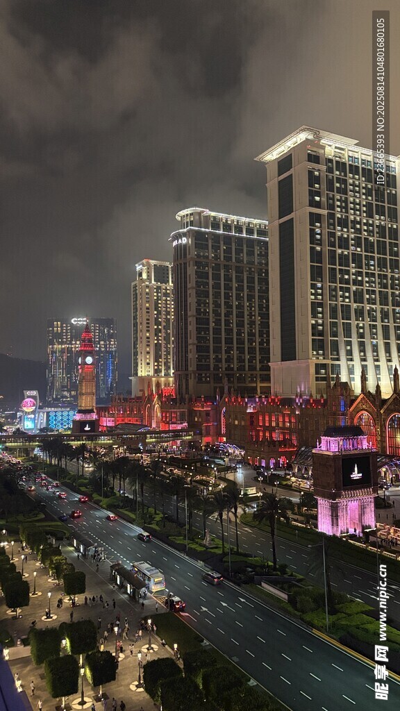 繁华都市夜景璀璨灯火