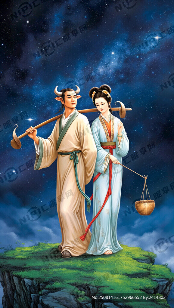 造型用的牛郎和织女 仙气飘飘