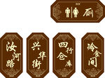 中式复古科室牌标识牌