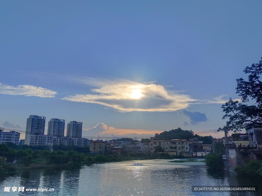 落日景