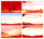 红色背景 舞台背景 展板背景