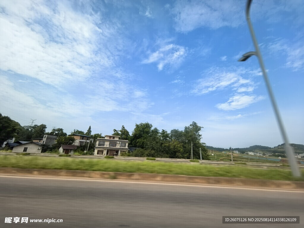 乡村公路旁的清新景致