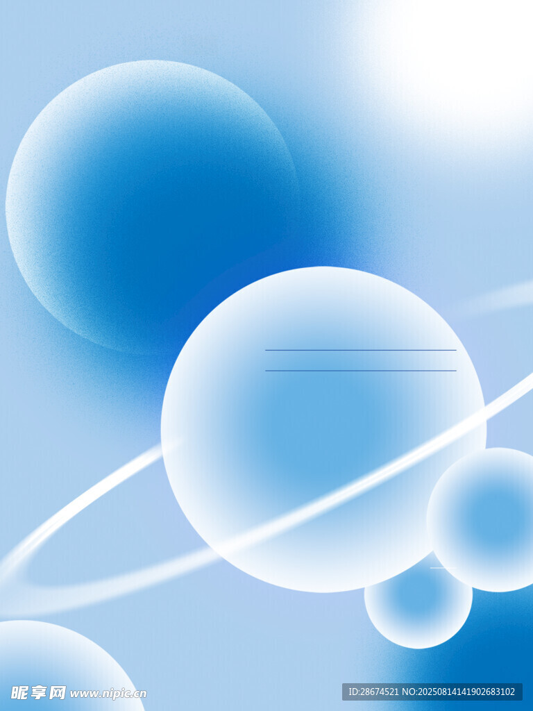 梦幻蓝色星球宇宙景象