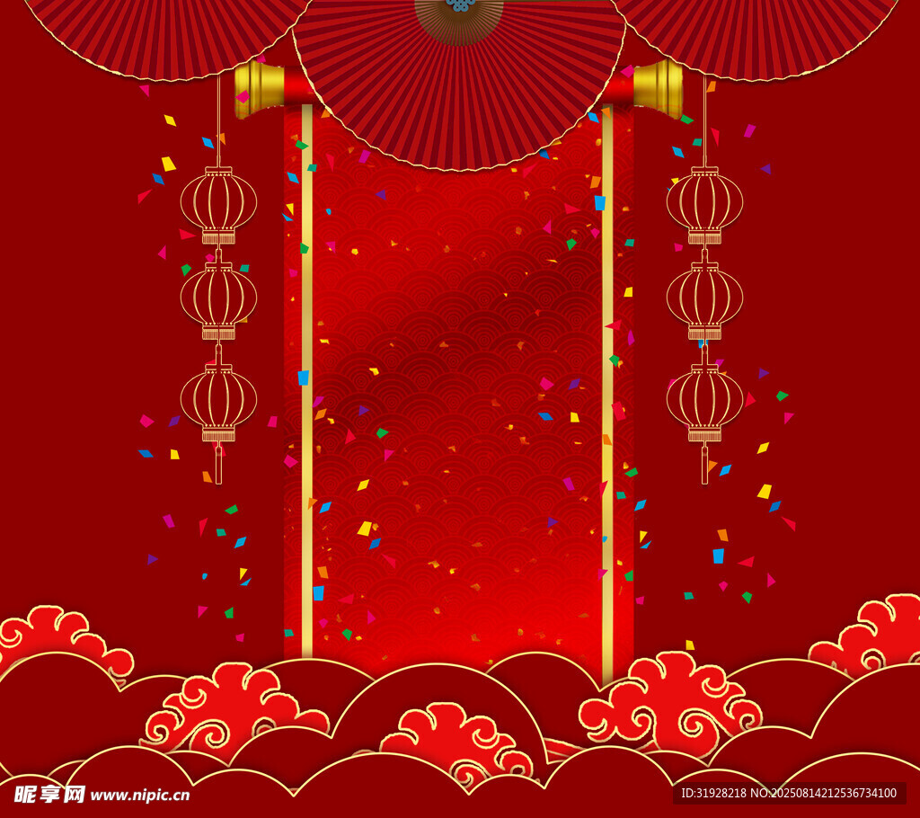 红色背景