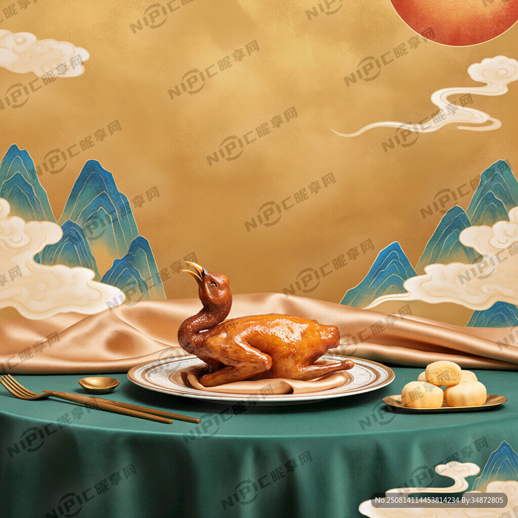 金色背景有祥云