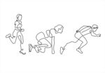 跑步创意插图