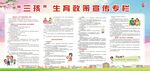 三孩生育宣传栏