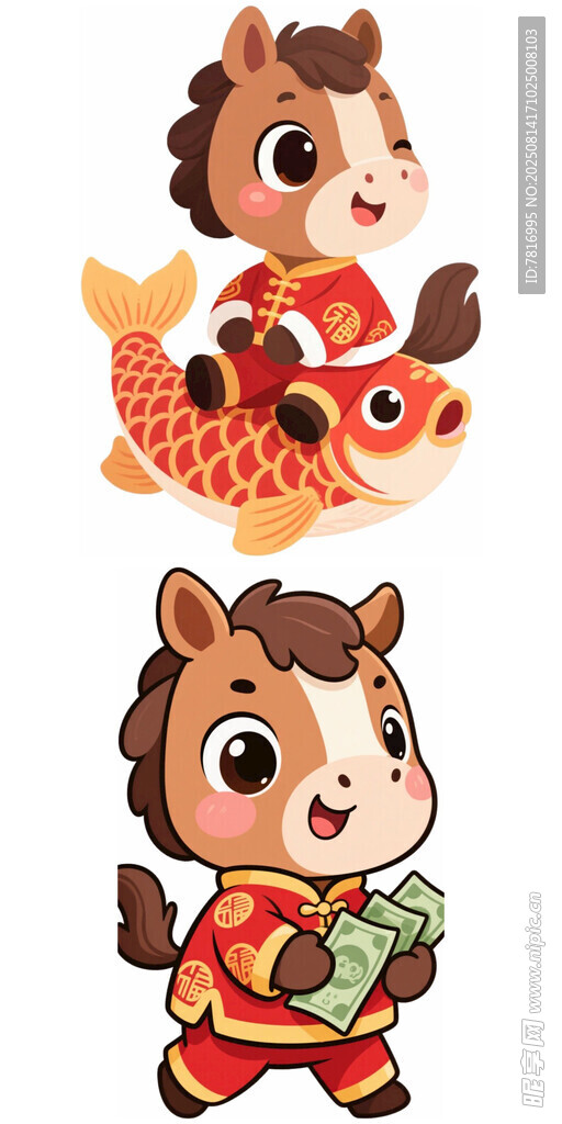 马年吉祥卡通形象