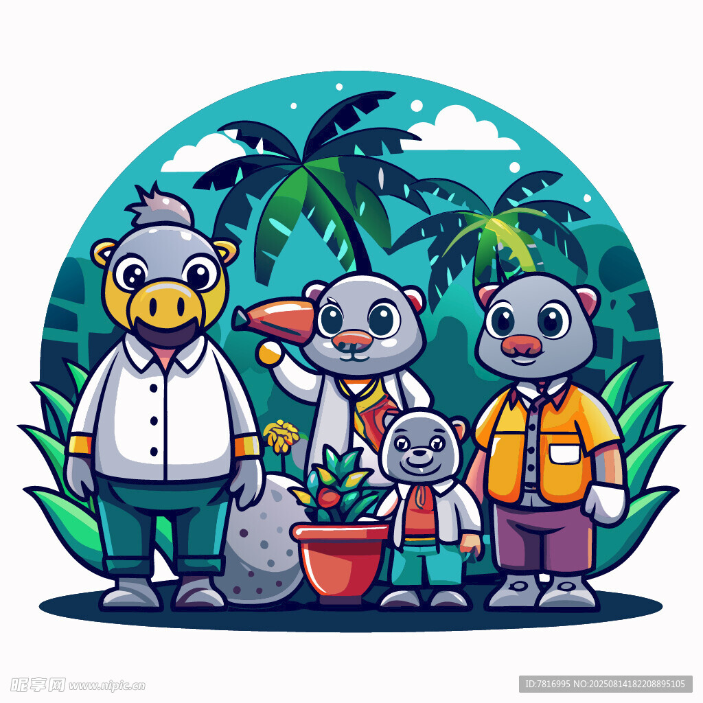 河马一家的园艺欢乐时光