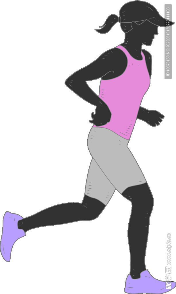 女性户外跑步形象