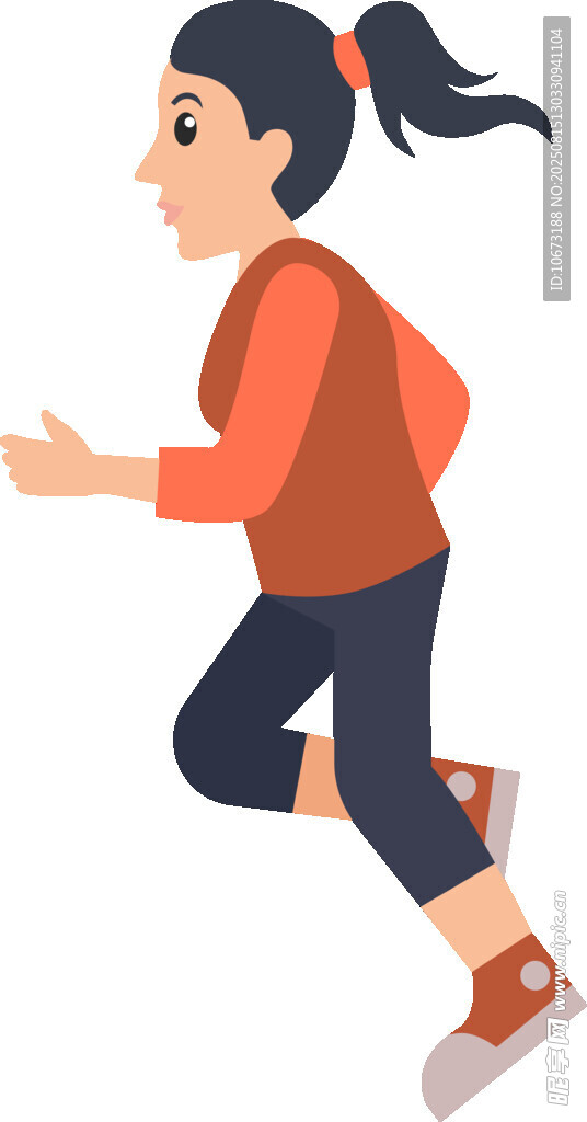 活力女孩户外奔跑瞬间