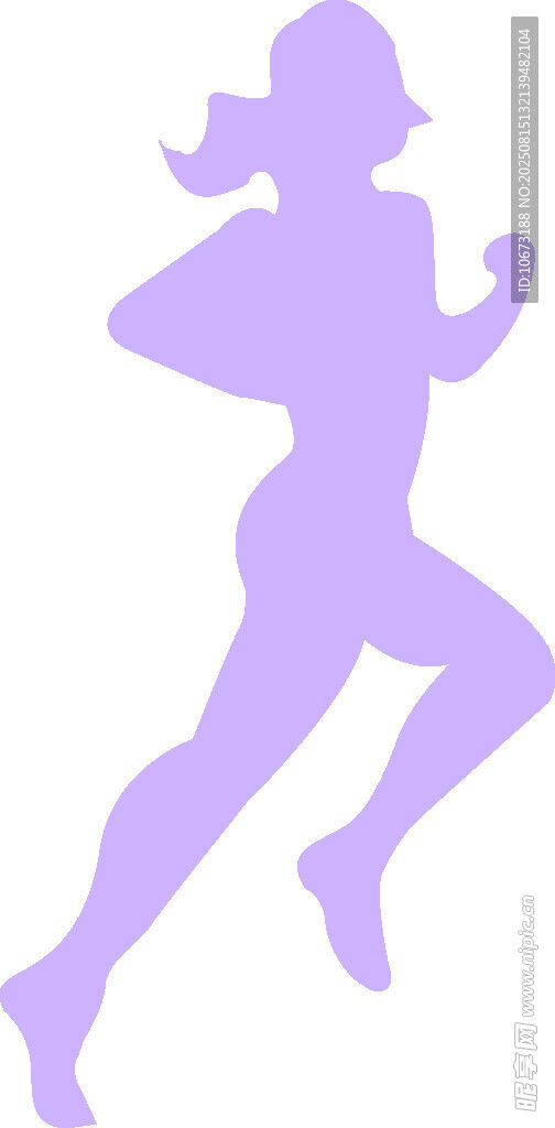 奔跑的女性剪影