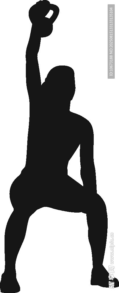 男子举哑铃健身剪影