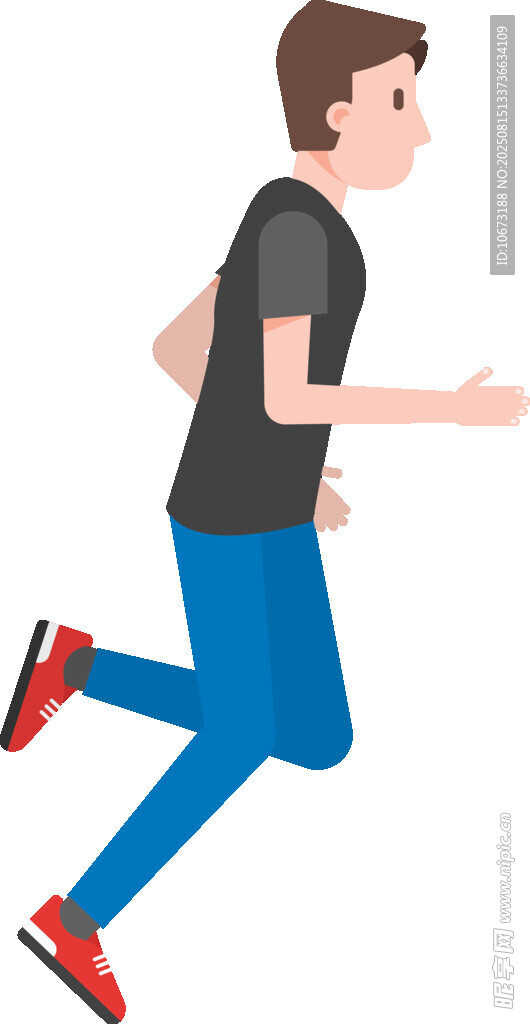 奔跑的活力少年