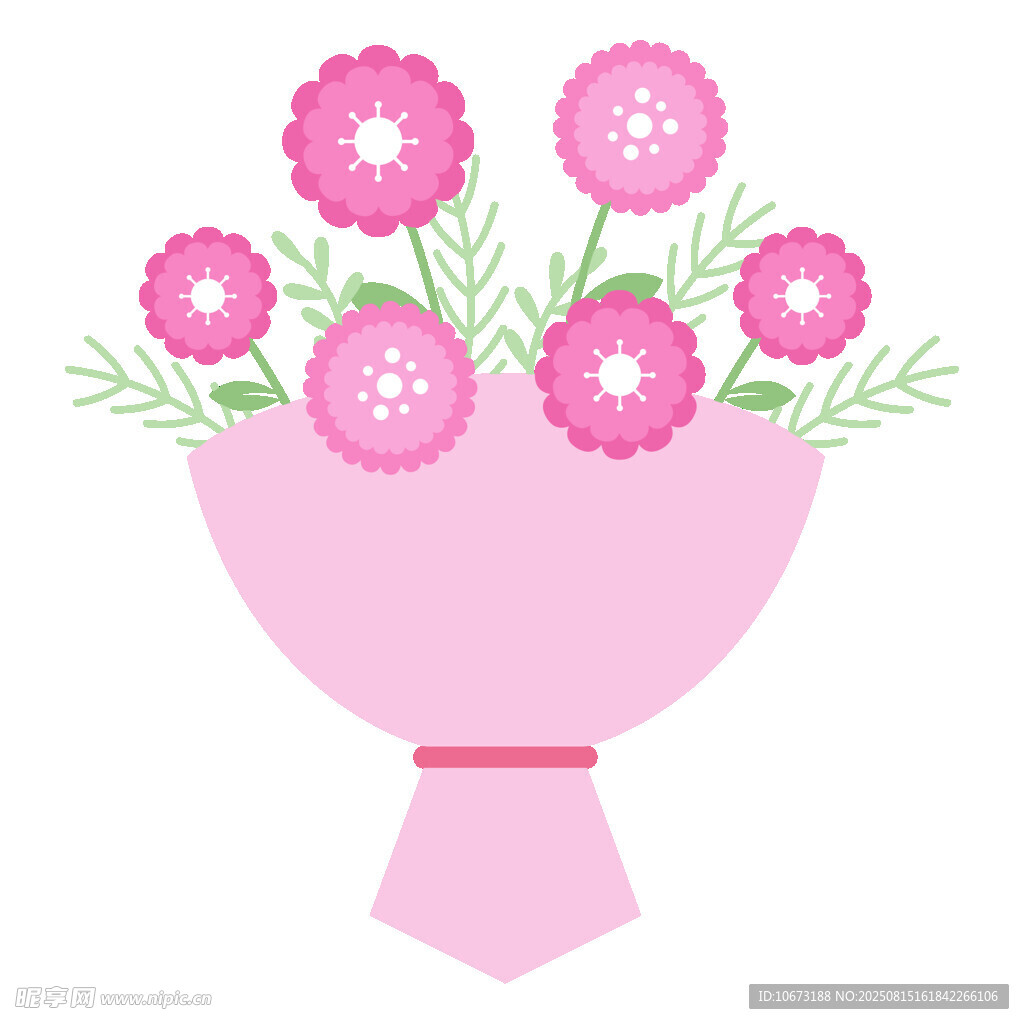 粉色花束插画