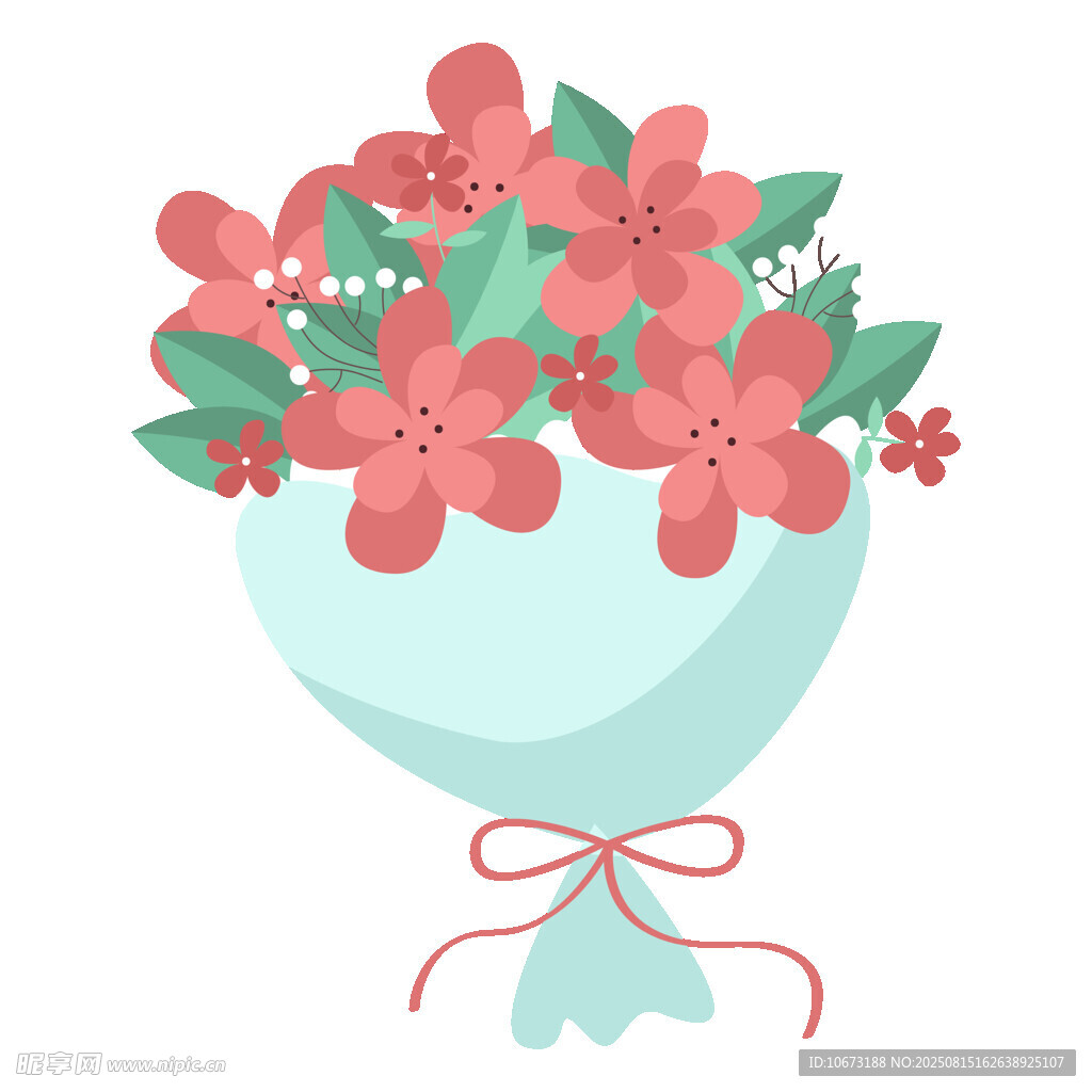 粉色花束插画