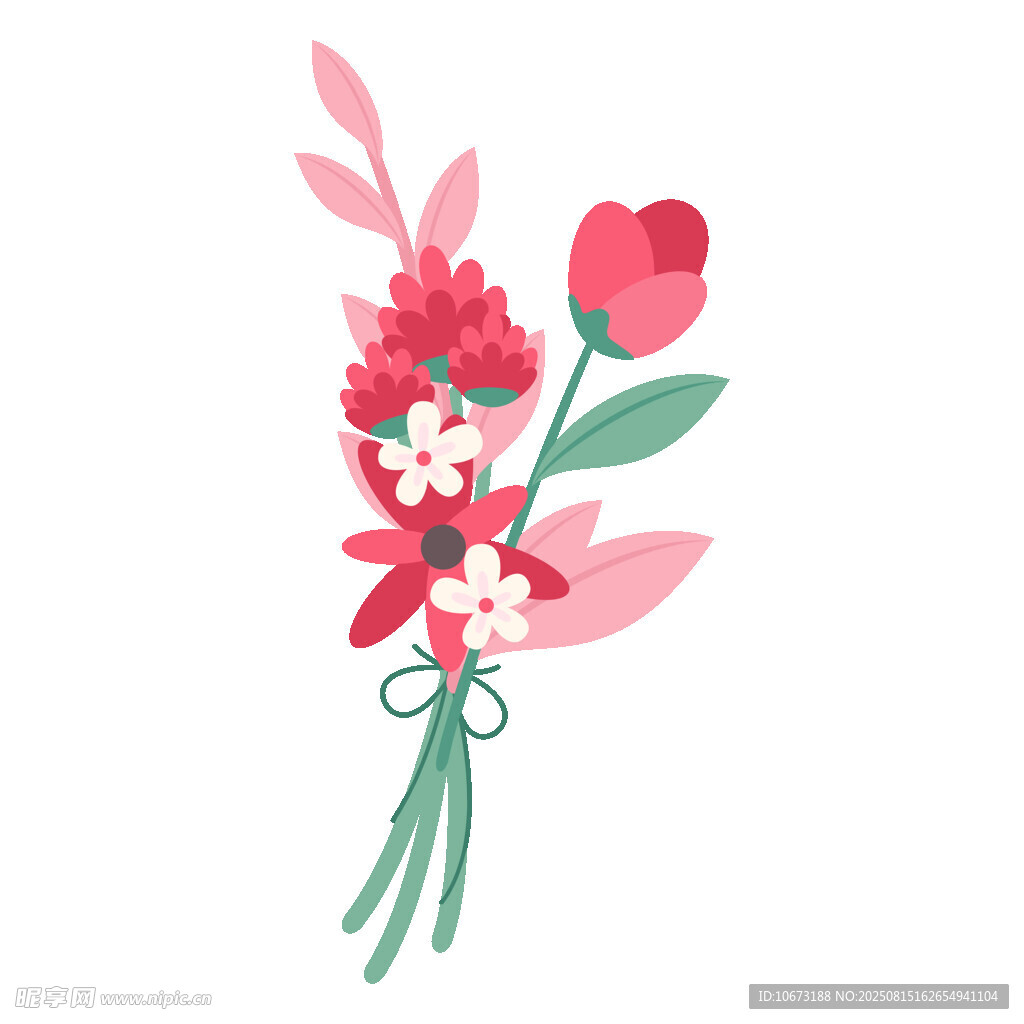 粉色系清新花朵花束