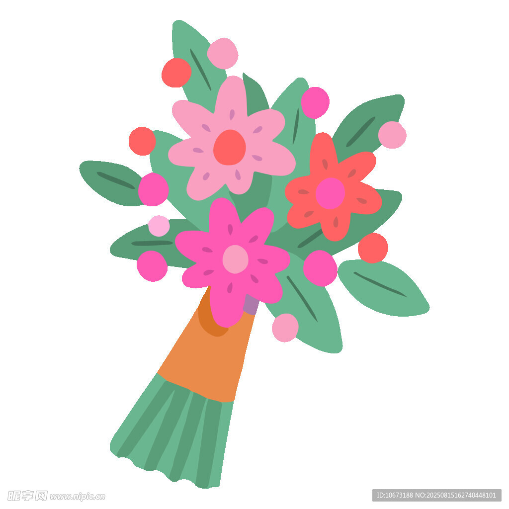 缤纷花束插画