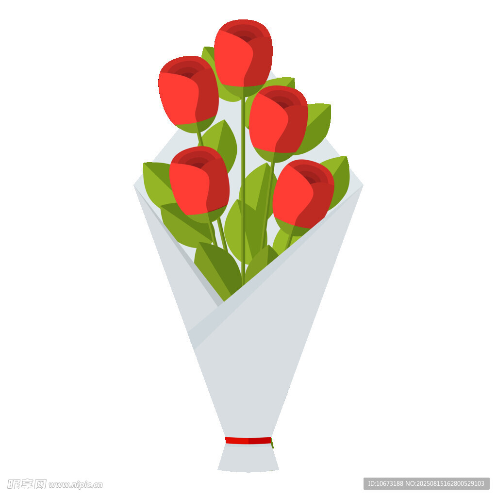 红色郁金香花束
