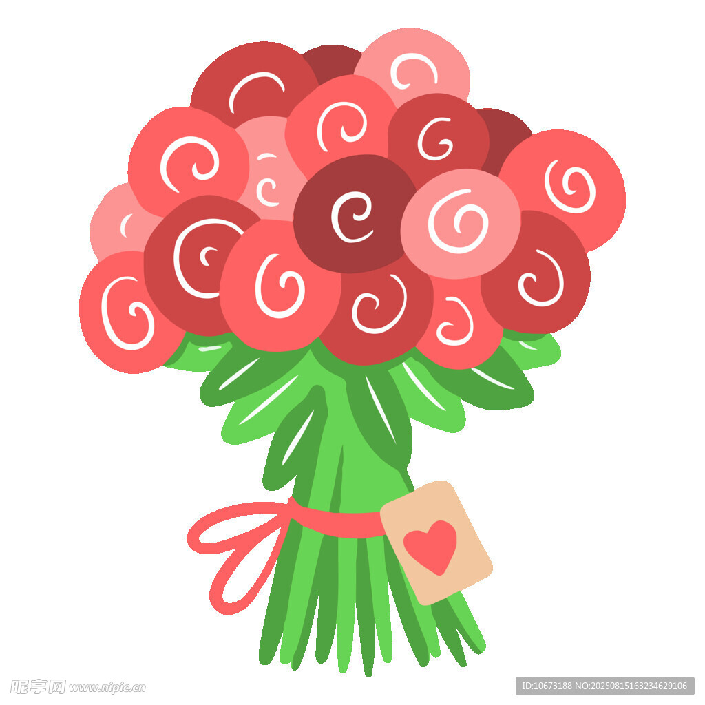 浪漫红粉玫瑰花束