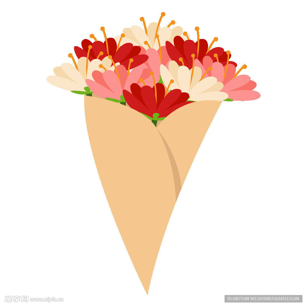 精美花束插画