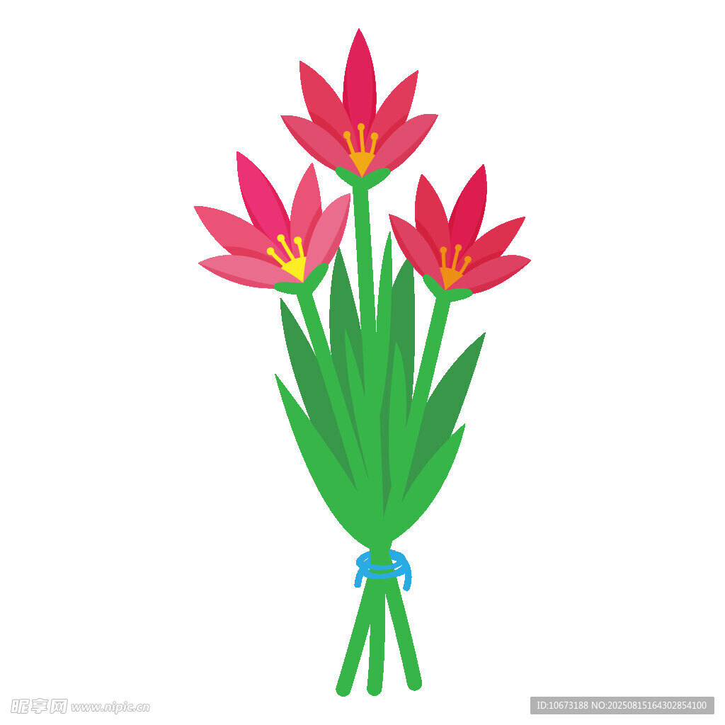 鲜艳郁金香花束
