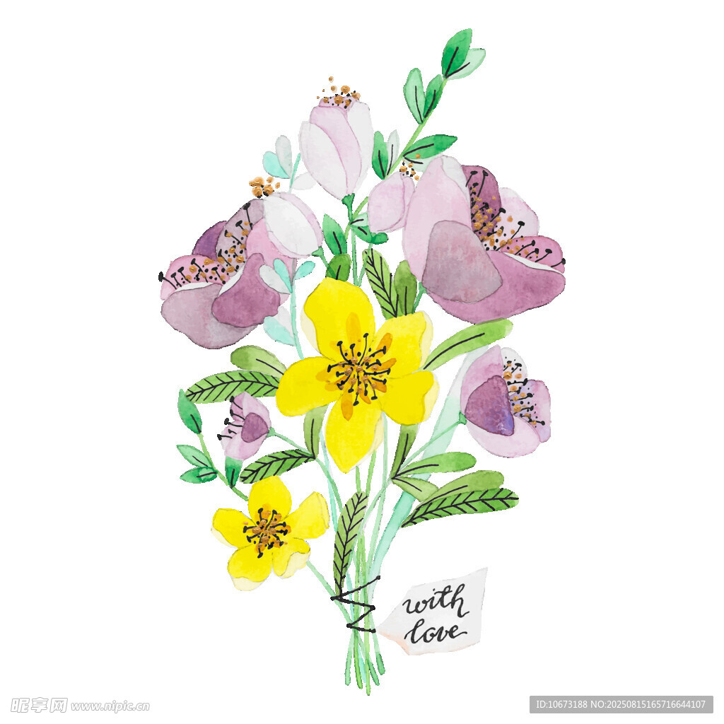 手绘花卉插画