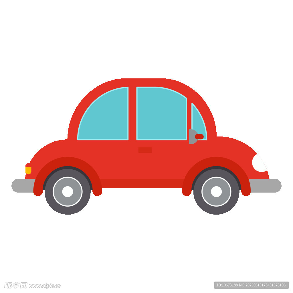 红色卡通小汽车