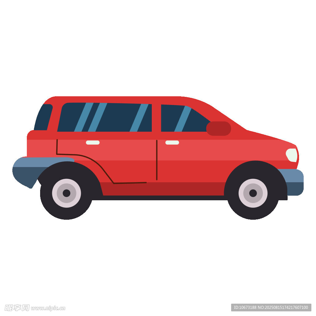 红色家用旅行车