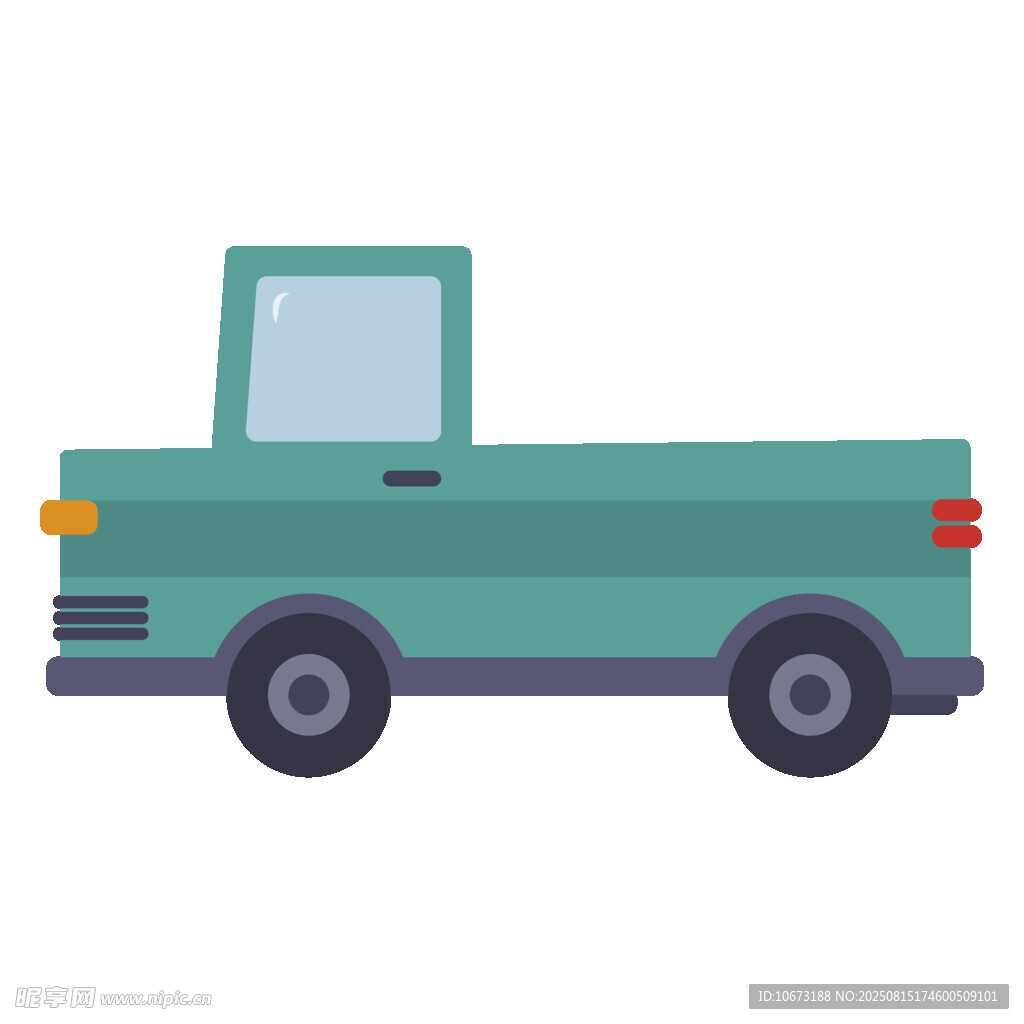 绿色卡通小货车