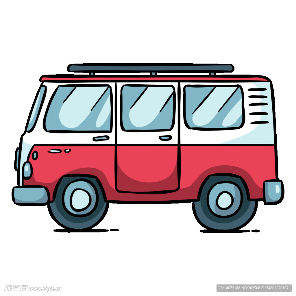 复古红白厢式旅行车