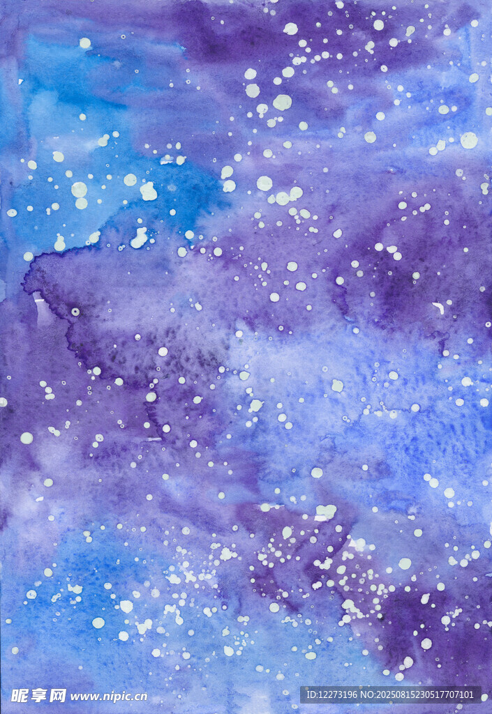 梦幻星空水彩画背景
