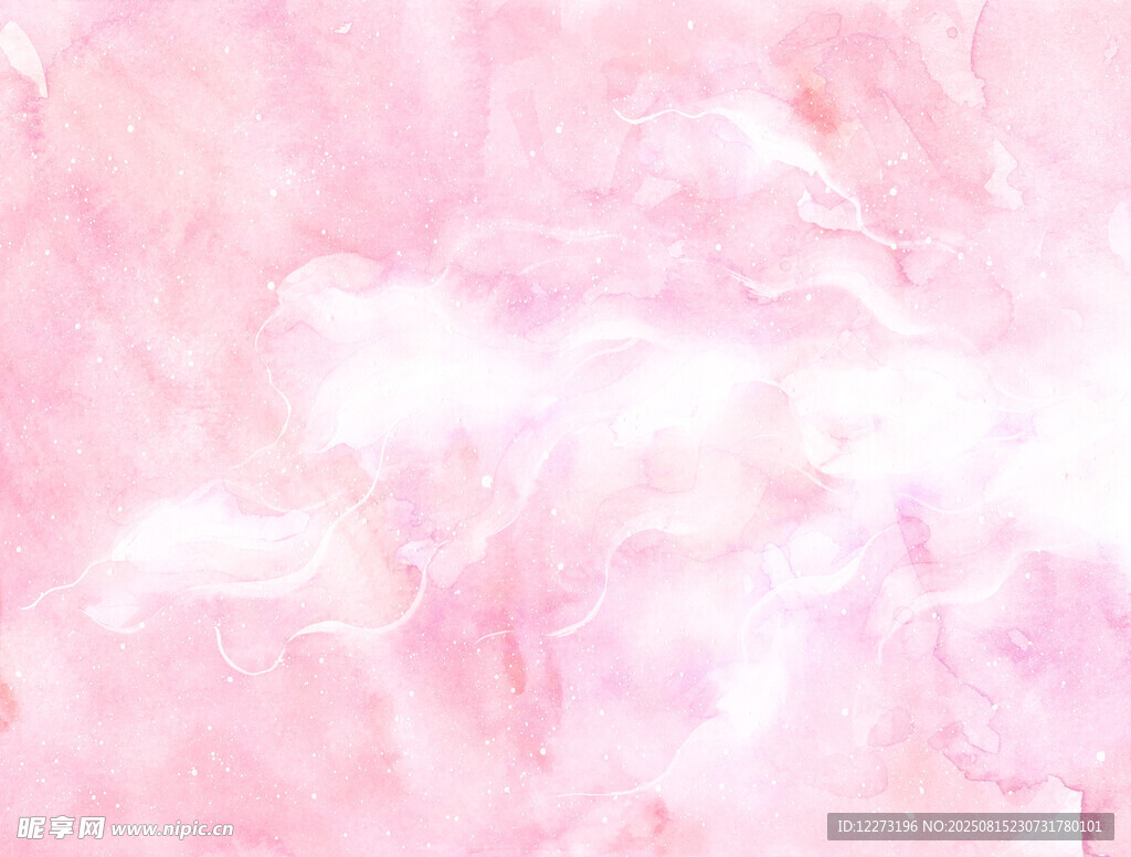 梦幻粉色水彩纹理背景