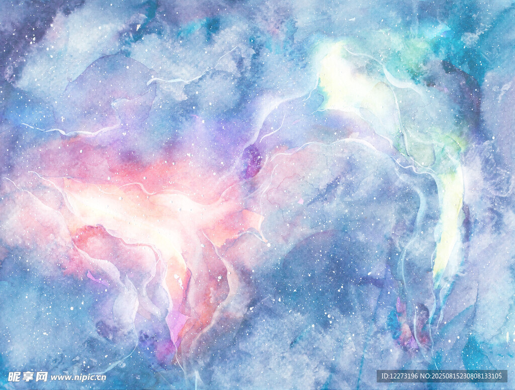 梦幻极光抽象艺术背景图