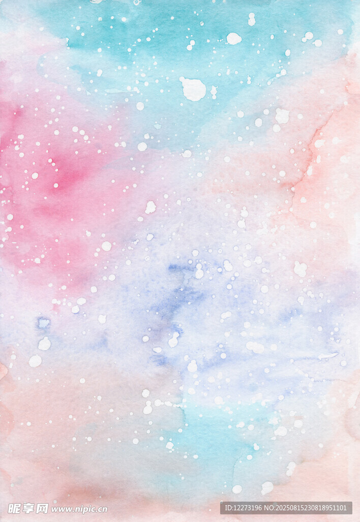 梦幻水彩星空背景图