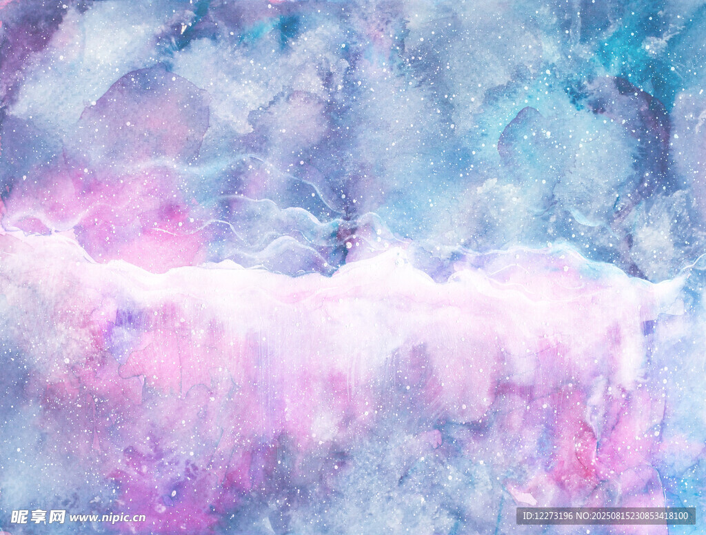 梦幻水彩渐变天空背景图