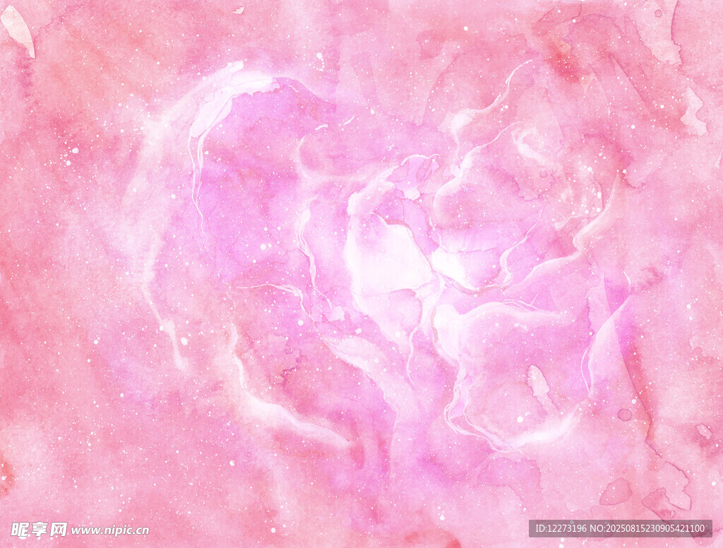 梦幻粉色抽象水彩纹理